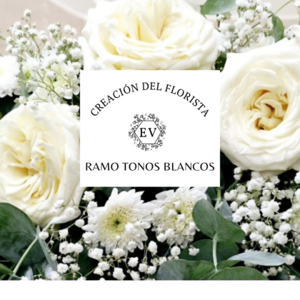 ramo natural tonos blancos
