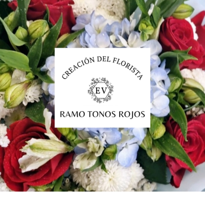 ramos naturales tonos rojos