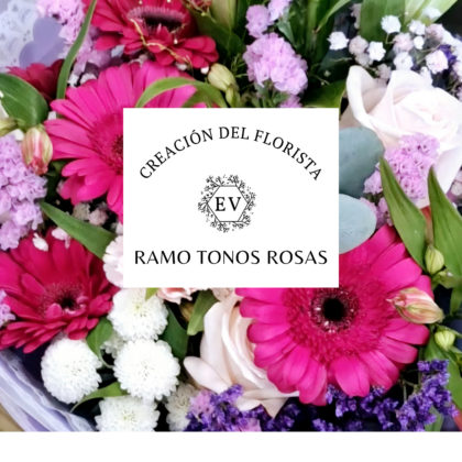 Ramo de flores tonos rosa