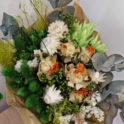 Ramo preservado eterna flora kraft verde