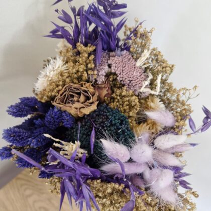 Ramo preservado eterna flora kraft violeta