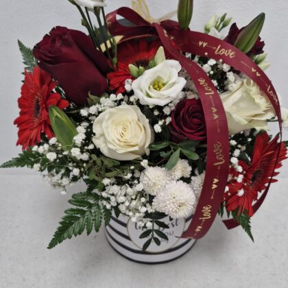 Caja con tapa Burdeos